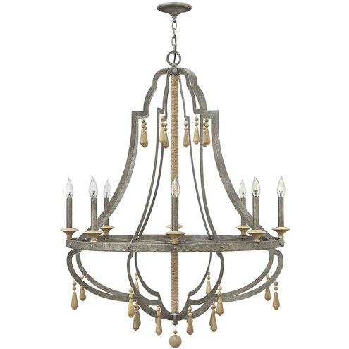 Cordoba LED 36 inch Distressed Iron Chandelier Ceiling Light