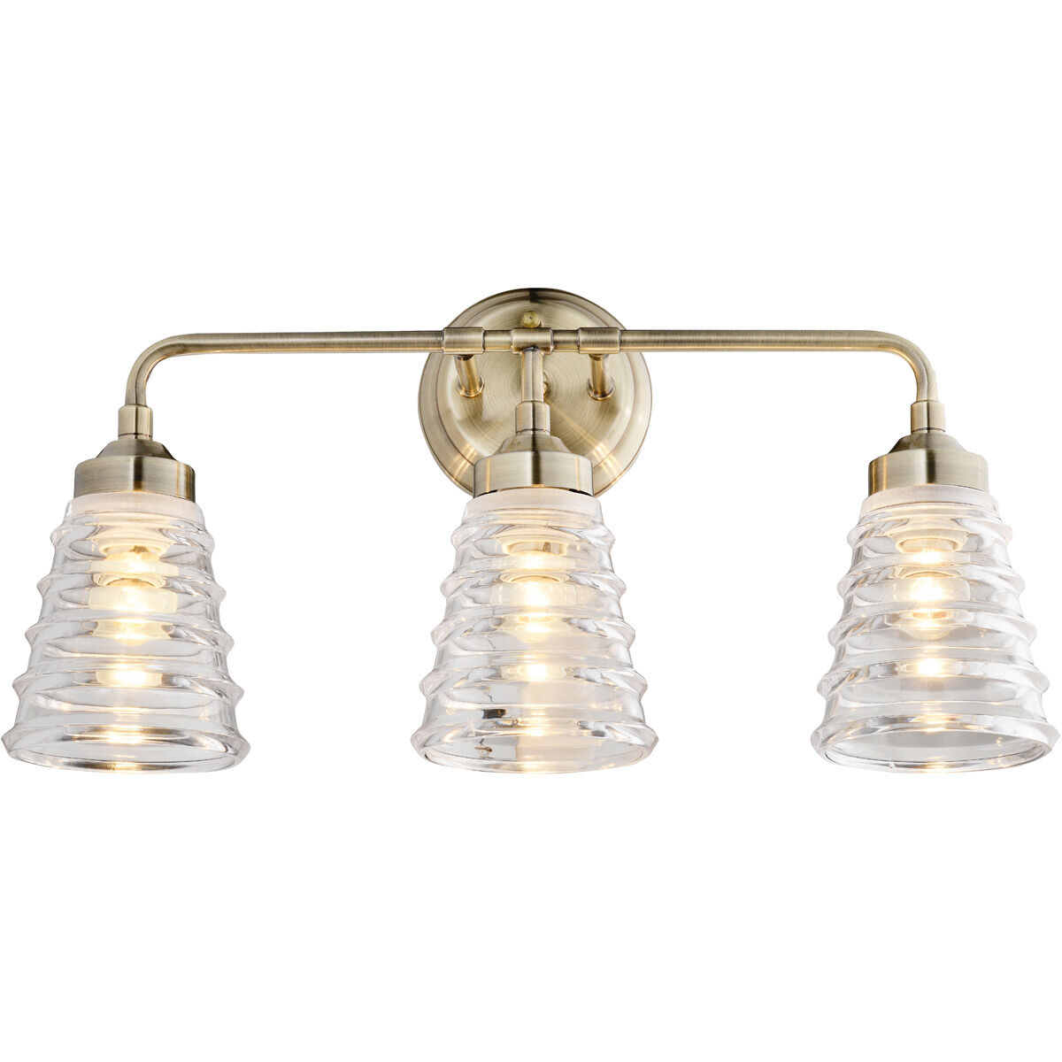 Amherst 3 Light 22 inch Antique Brass Bath Vanity Wall Light