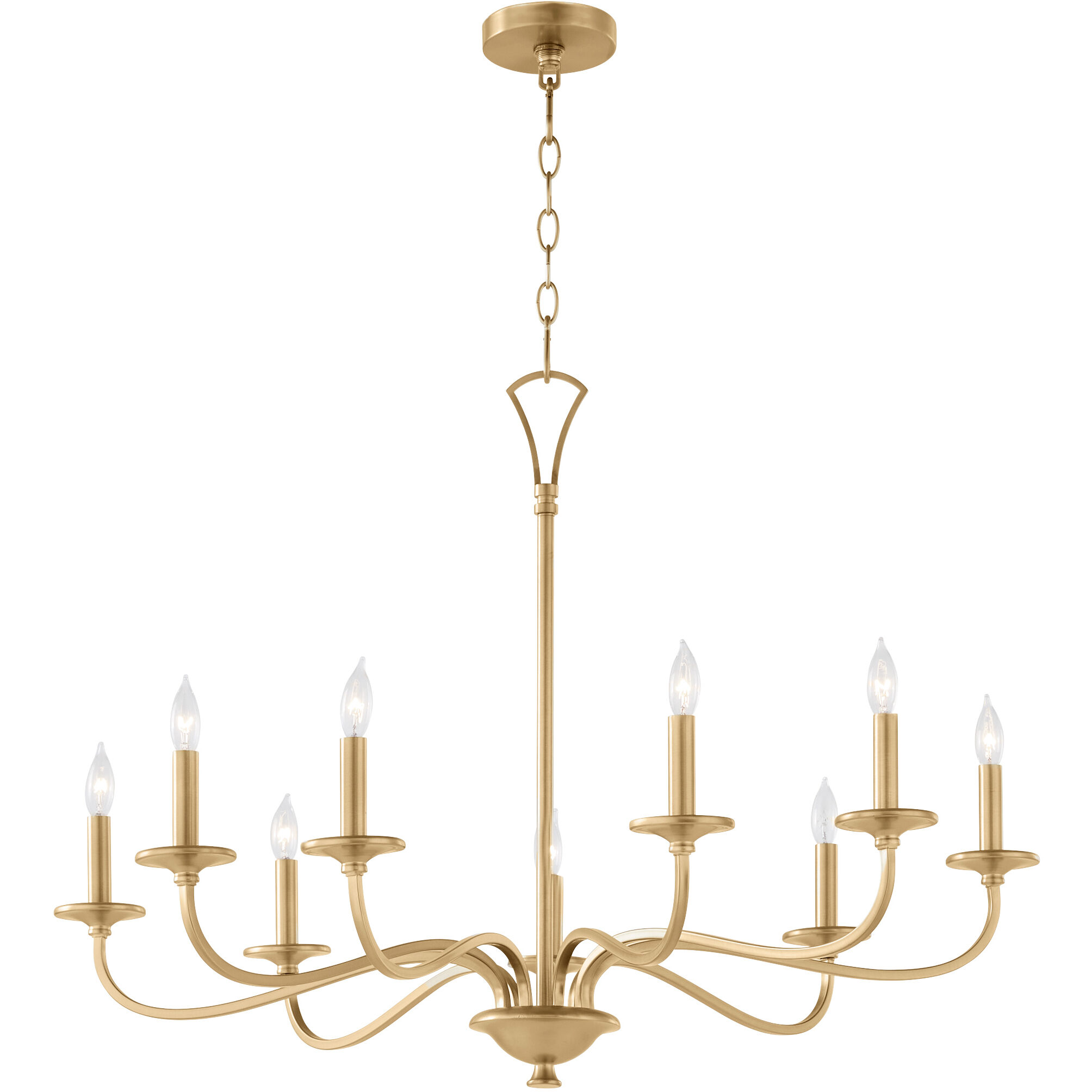 Maryse 9 Light 37 inch Aged Brass Chandelier Ceiling Light