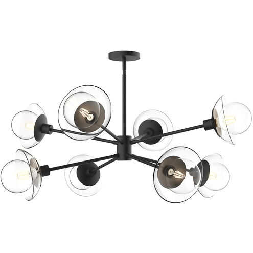 Alora Mood Francesca 8 Light 40 inch Matte Black Chandelier Ceiling Light
