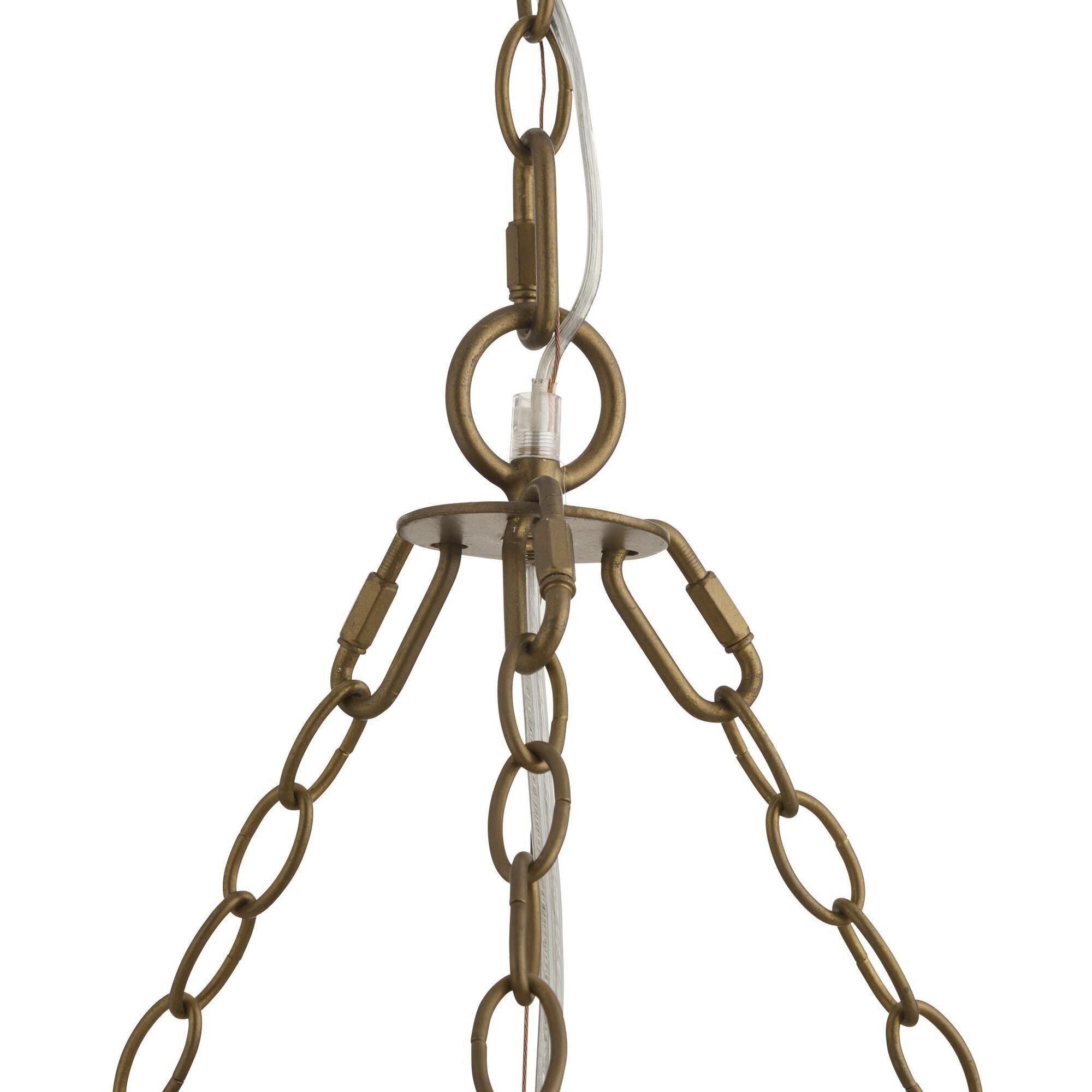 Josephine 6 Light 30 inch Natural and White Chandelier Ceiling Light