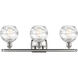 Ballston Small Deco Swirl 3 Light 26 inch Brushed Satin Nickel Bath Vanity Light Wall Light, Ballston