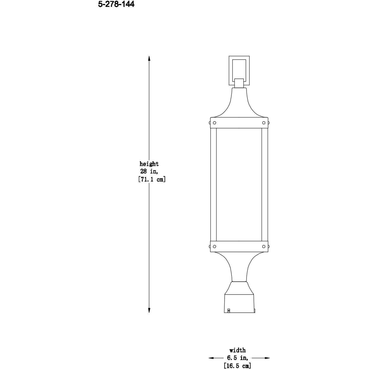 Glendale 1 Light 28 inch Matte Black with Burnished Brass Accents Outdoor Post Lantern