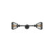 Franklin Restoration Fulton 2 Light 7 inch Oil Rubbed Bronze Bath Vanity Light Wall Light in Plated Smoke Glass, Franklin Restoration