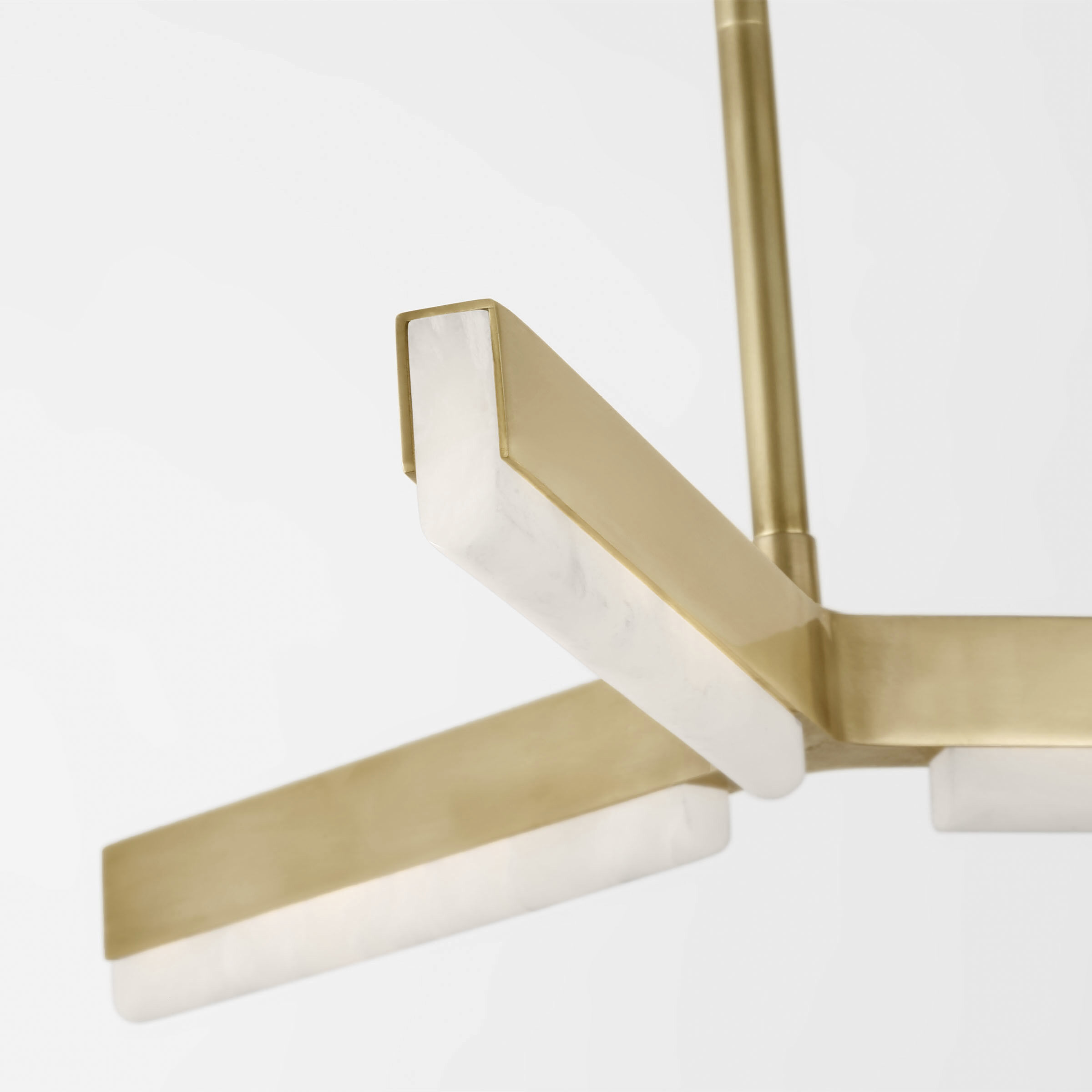 Kelly by Kelly Wearstler Linea Linear Chandelier Ceiling Light in Hand Rubbed Antique Brass