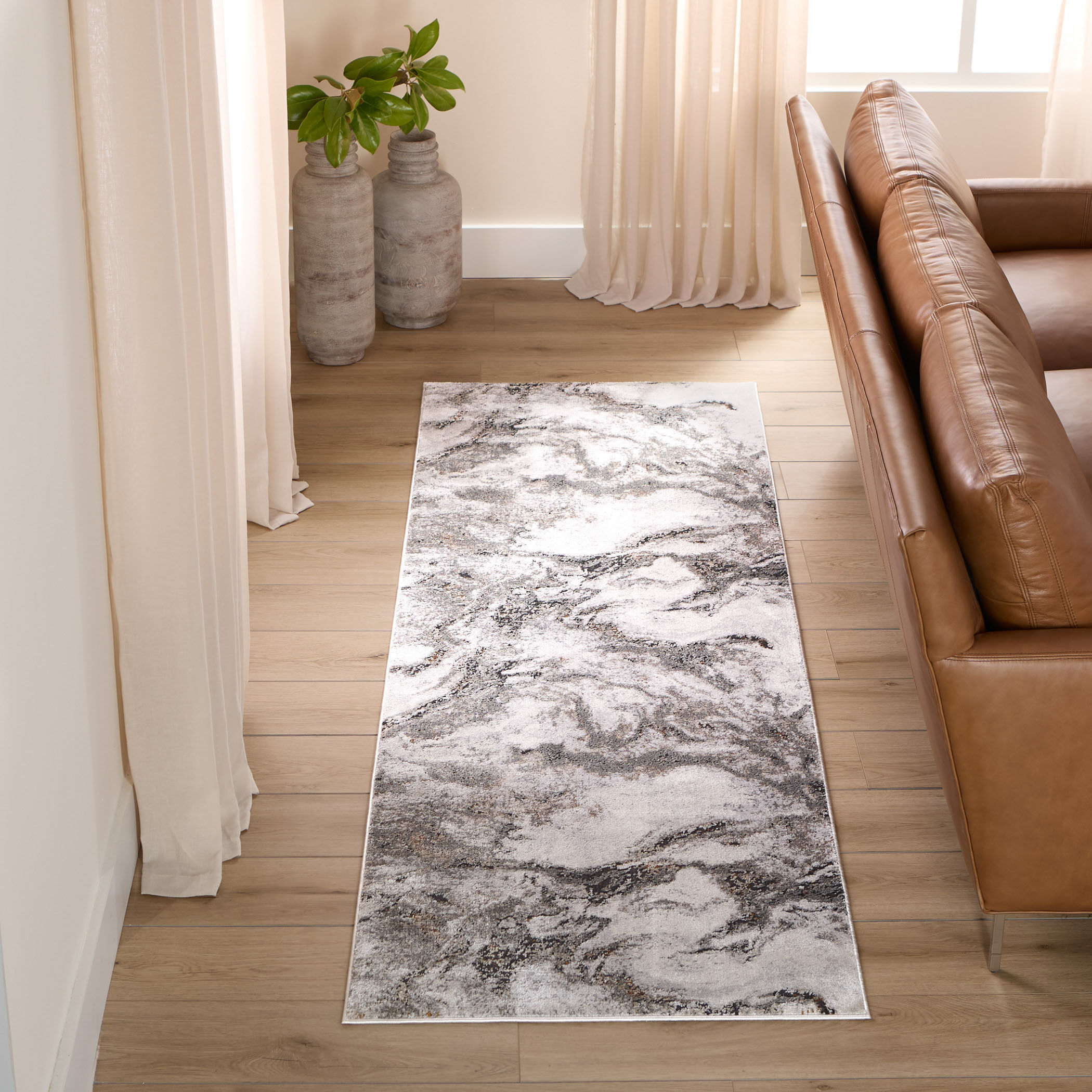 Hadim 94 X 32 inch Earth Tones Rug in 2 x 8