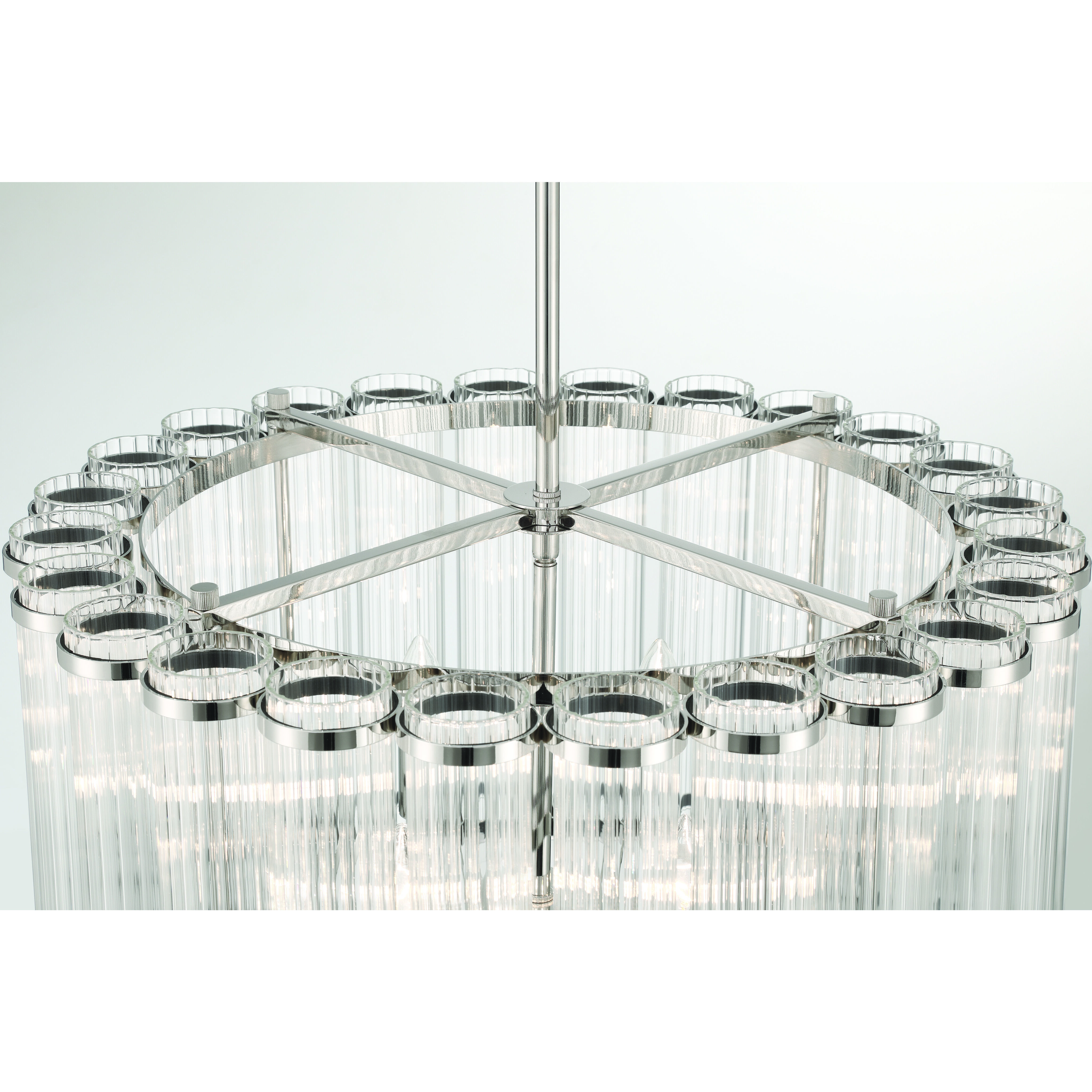 Glasbury 6 Light 24 inch Polished Nickel Chandelier Ceiling Light