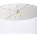 Signature 34 inch 150 watt Nabanil Gold and Silver Table Lamp Portable Light