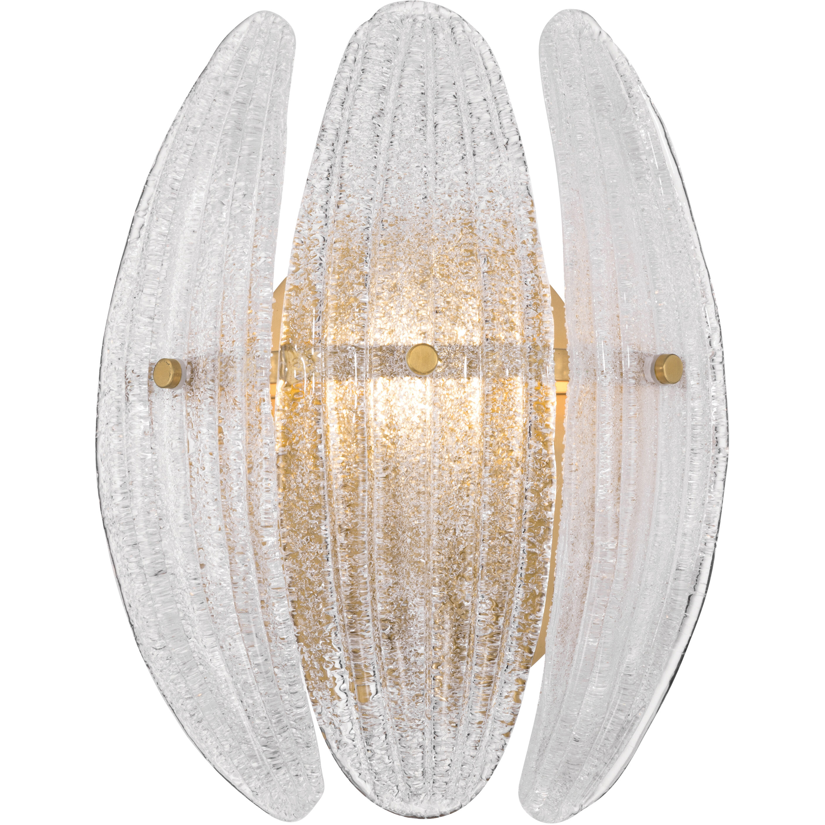 Marclaire 1 Light 9.25 inch Legacy Brass Wall Sconce Wall Light in Clear Textured Handmade Glass