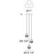Ridge 3 Light 15.25 inch Chrome Pendant Ceiling Light in Chrome and Clear