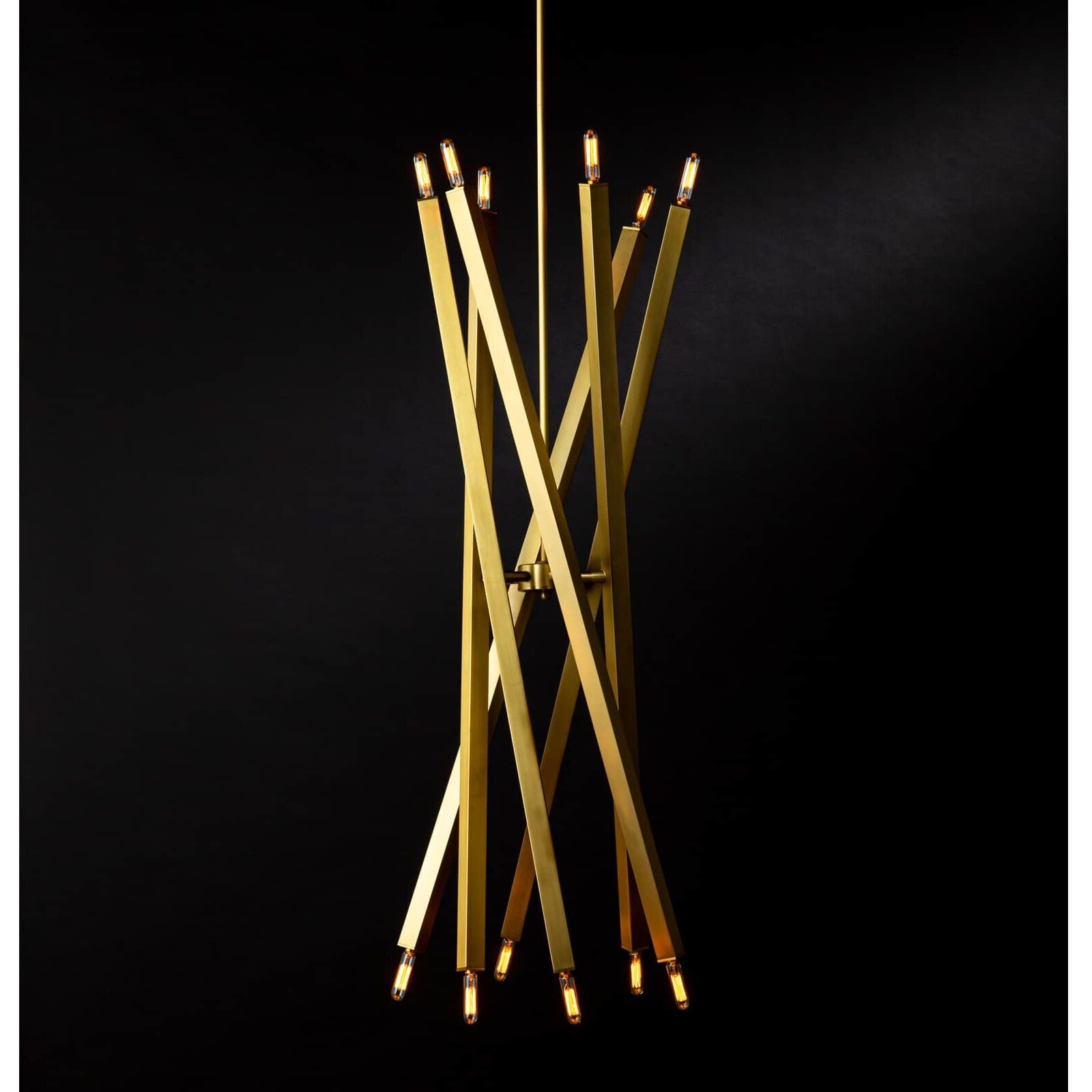 Viper 12 Light 41 inch Natural Brass Chandelier Ceiling Light