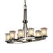 Veneto Luce 8 Light 16 inch Brushed Nickel Chandelier Ceiling Light in White Frosted (Veneto Luce), Incandescent