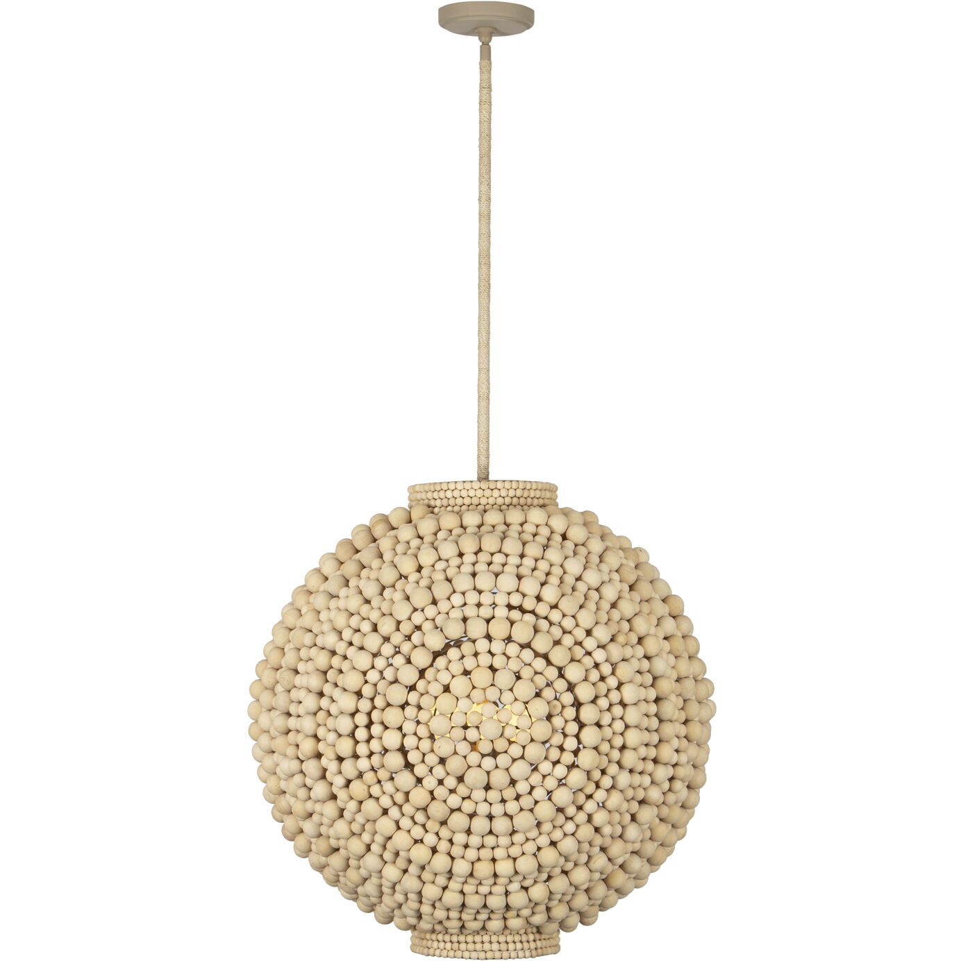 Coaxial 6 Light 26 inch Jute Pendant Ceiling Light