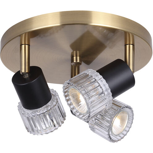 Elsee 3 Light Black/Gold Track Lighting Ceiling Light