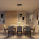 Aro LED 48 inch Midnight Black Linear Chandelier Ceiling Light