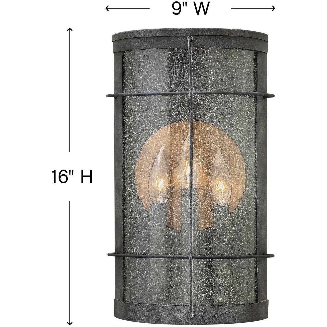 Newport Outdoor Wall Mount Lantern, Large