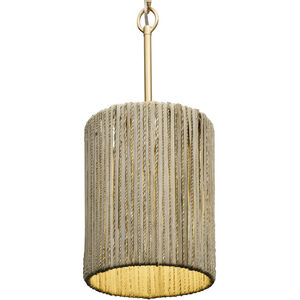 Jacob's Ladder 1 Light 8 inch French Gold Mini Pendant Ceiling Light, Smithsonian Collaboration