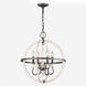 Brownell 4 Light 20 inch Charcoal with Antique White Chandelier Ceiling Light