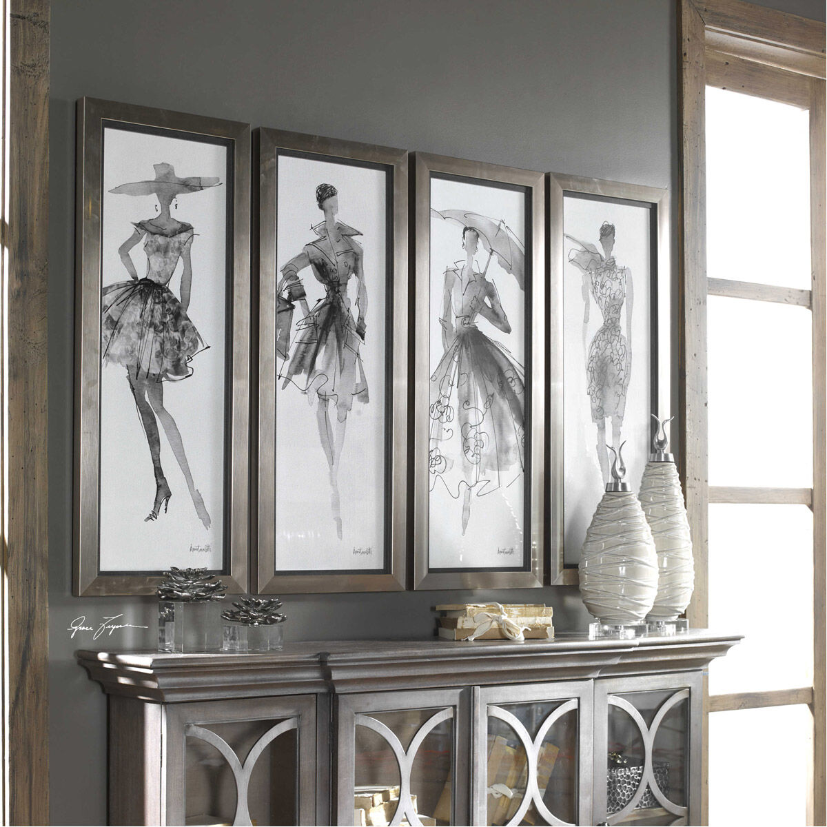 Fashion Sketchbook 40 X 16 inch Framed Prints