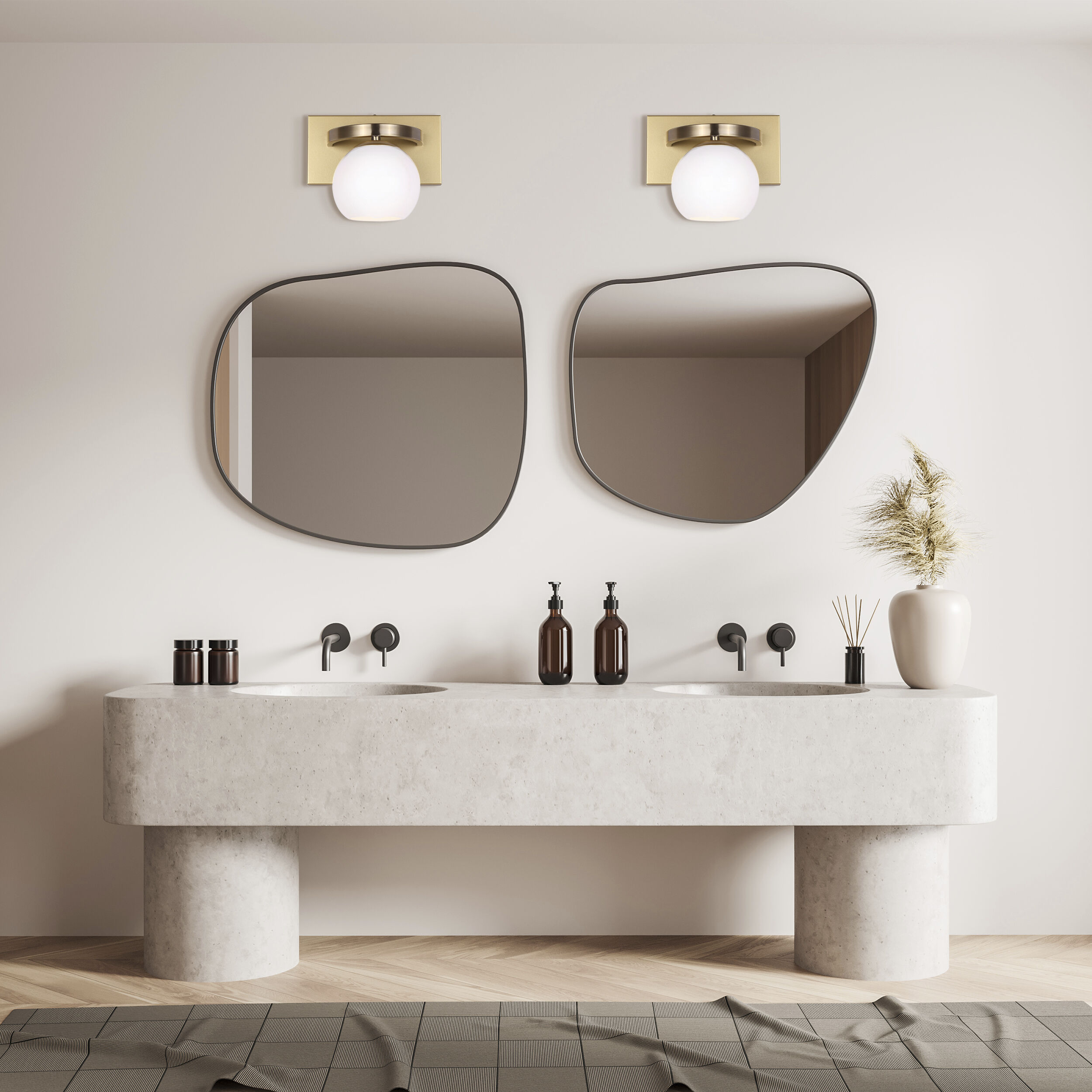 Monroe 1 Light 8.25 inch Gold Vanity Light Wall Light