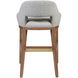 Inga 34 inch Morel Brown/Brushed Brass/Greenlight Powder Counter Stool
