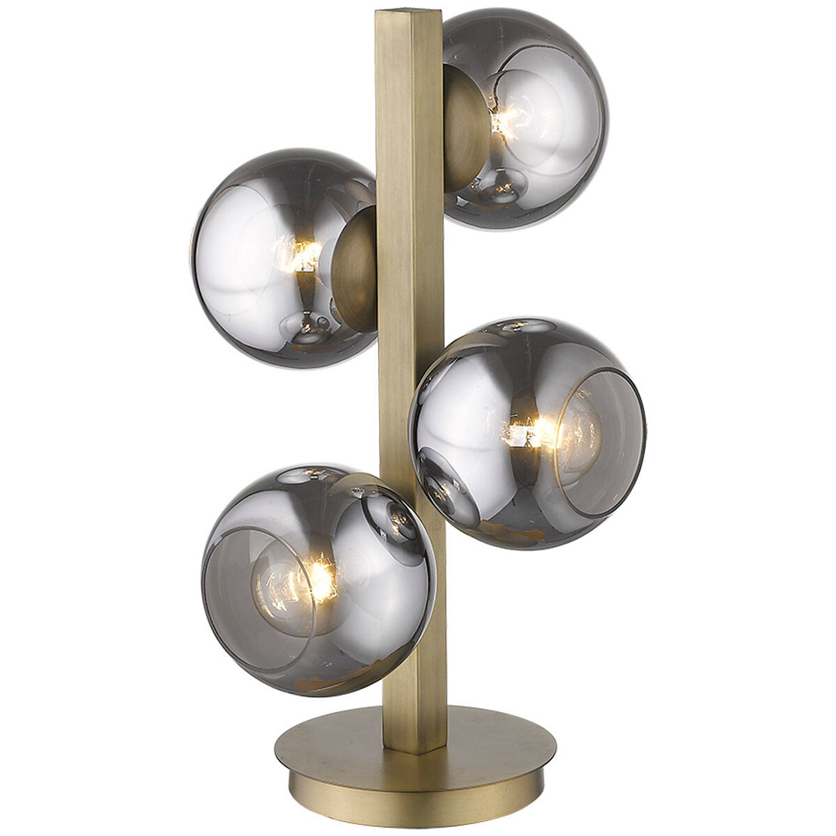 Lunette 24 inch 100.00 watt Aged Brass Table Lamp Portable Light