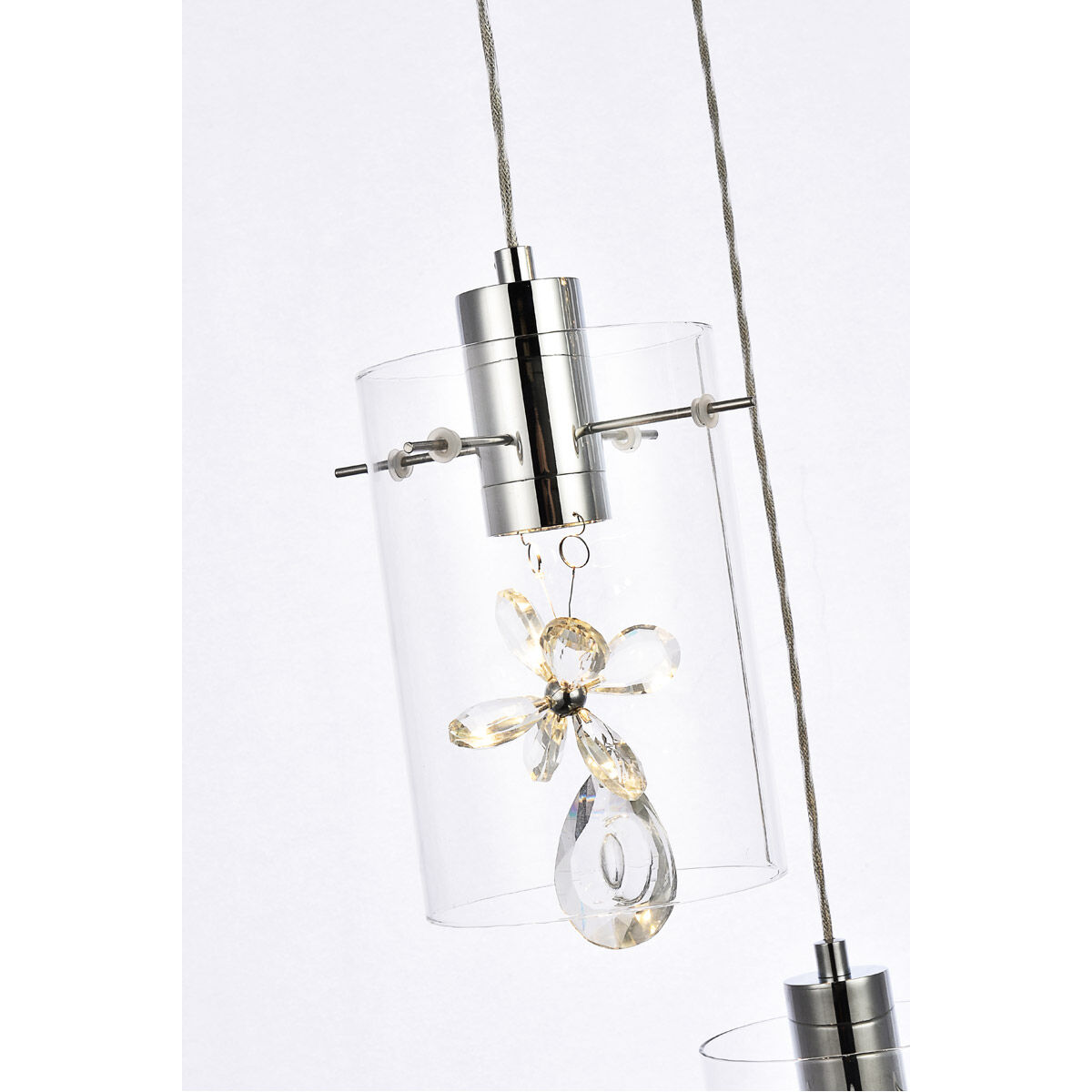 Hana 3 Light 16 inch Chrome Pendant Ceiling Light