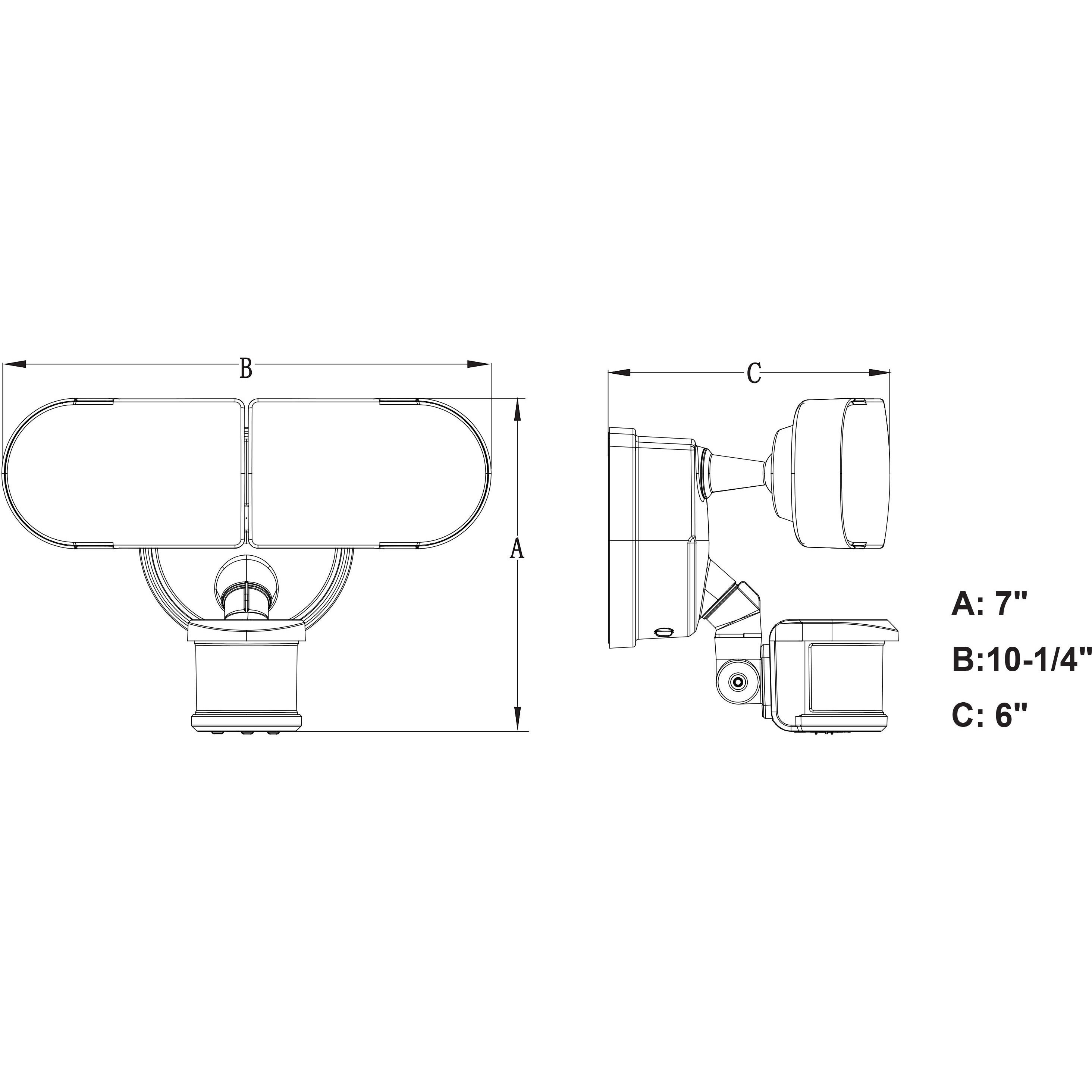Lambda LED 7 inch Bronze Outdoor Security
