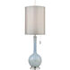 Quantum 37 inch 100 watt Blue with Clear and Polished Nickel Table Lamp Portable Light