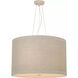 kate spade new york Walker LED 22 inch Light Cream Hanging Shade Ceiling Light in Natural Linen, Medium