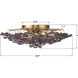 Esme 6 Light 22.5 inch Aged Brass Semi Flush Ceiling Light