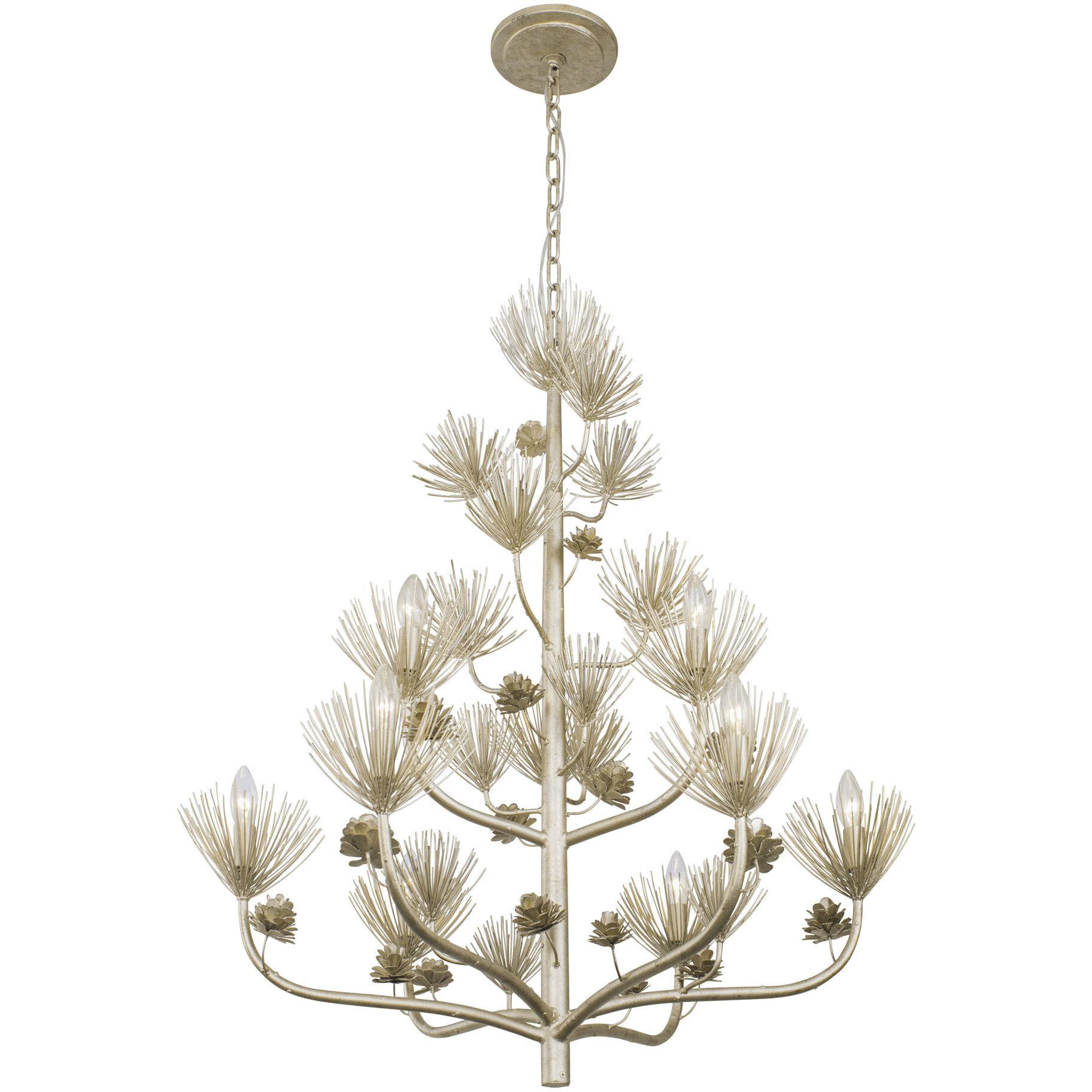 Pinion 9 Light 34 inch Zen Gold Chandelier Ceiling Light