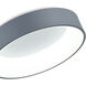 Arenal LED 18 inch Grey and White Drum Shade Flush Mount Ceiling Light in Gray and White