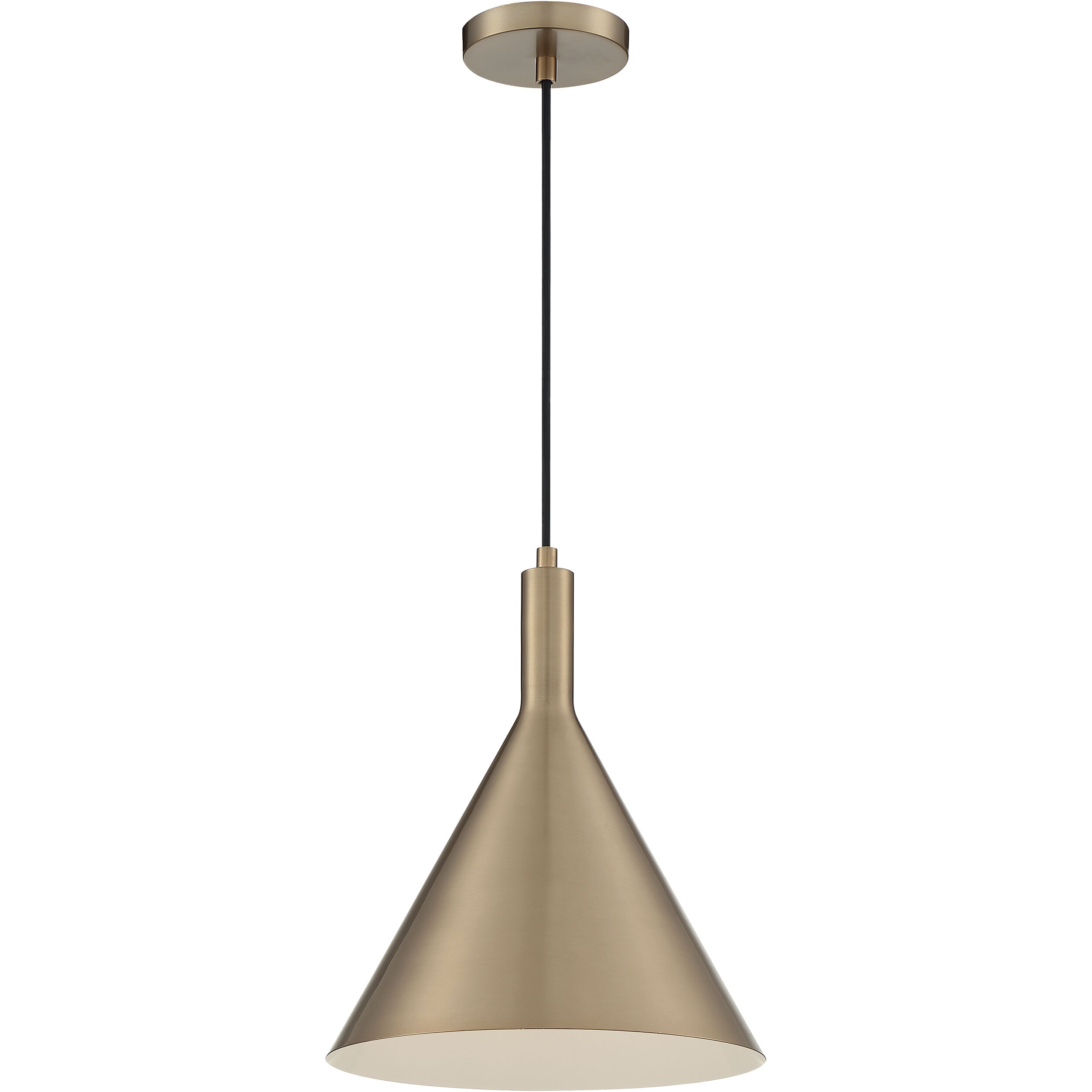 Lightcap 1 Light 12 inch Burnished Brass Pendant Ceiling Light