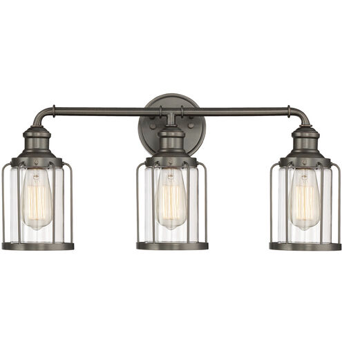 Anson 3 Light 24 inch Satin Copper Bronze Bath Bar Wall Light