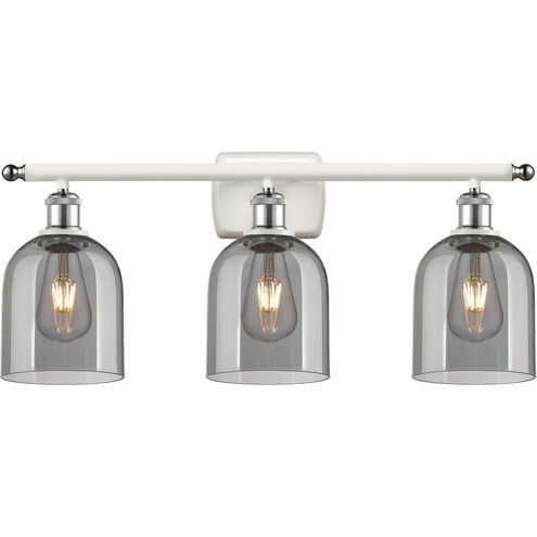 Ballston Bella 3 Light 25.5 inch White Polished Chrome Bath Vanity Light Wall Light