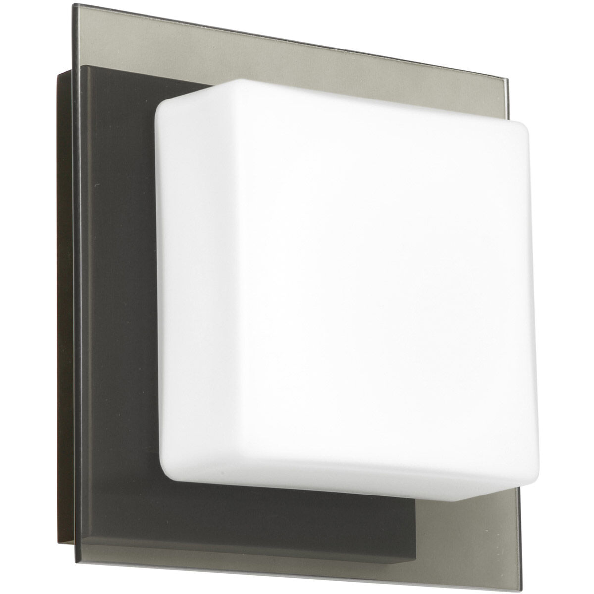 Alex 1 Light 6 inch Bronze ADA Mini Sconce Wall Light in Halogen, Opal with Smoke Glass