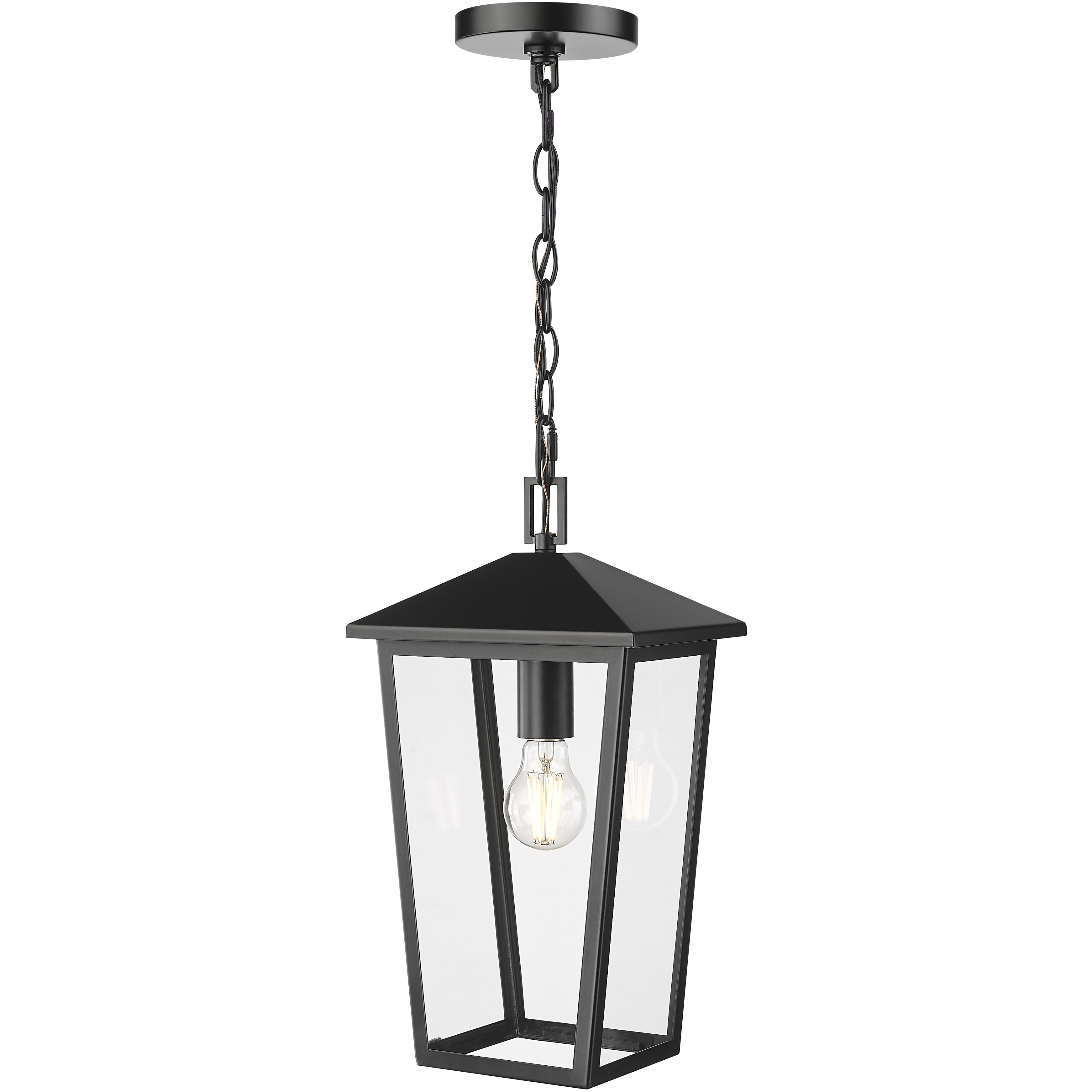 Munger 1 Light 9.25 inch Powder Coated Black Outdoor Hanging Pendant