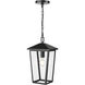 Munger 1 Light 9.25 inch Powder Coated Black Outdoor Hanging Pendant