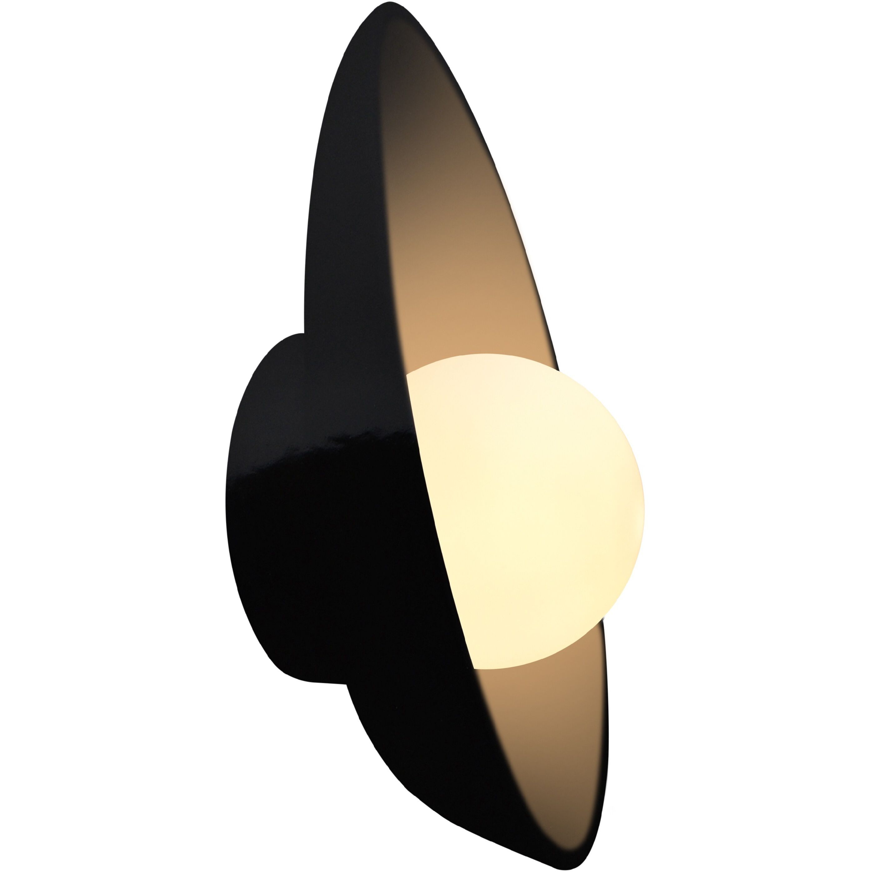 Ambiance LED 7.5 inch Gloss Black Wall Sconce Wall Light