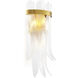 Erika 3 Light 12.8 inch Antique Brass and Clear Glass Wall Lamp Wall Light
