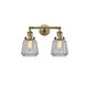 Franklin Restoration Chatham LED 16 inch Antique Brass Bath Vanity Light Wall Light in Clear Glass, Franklin Restoration