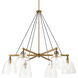Sommersby 6 Light 36 inch Legacy Brass and Matte Coal Chandelier Ceiling Light