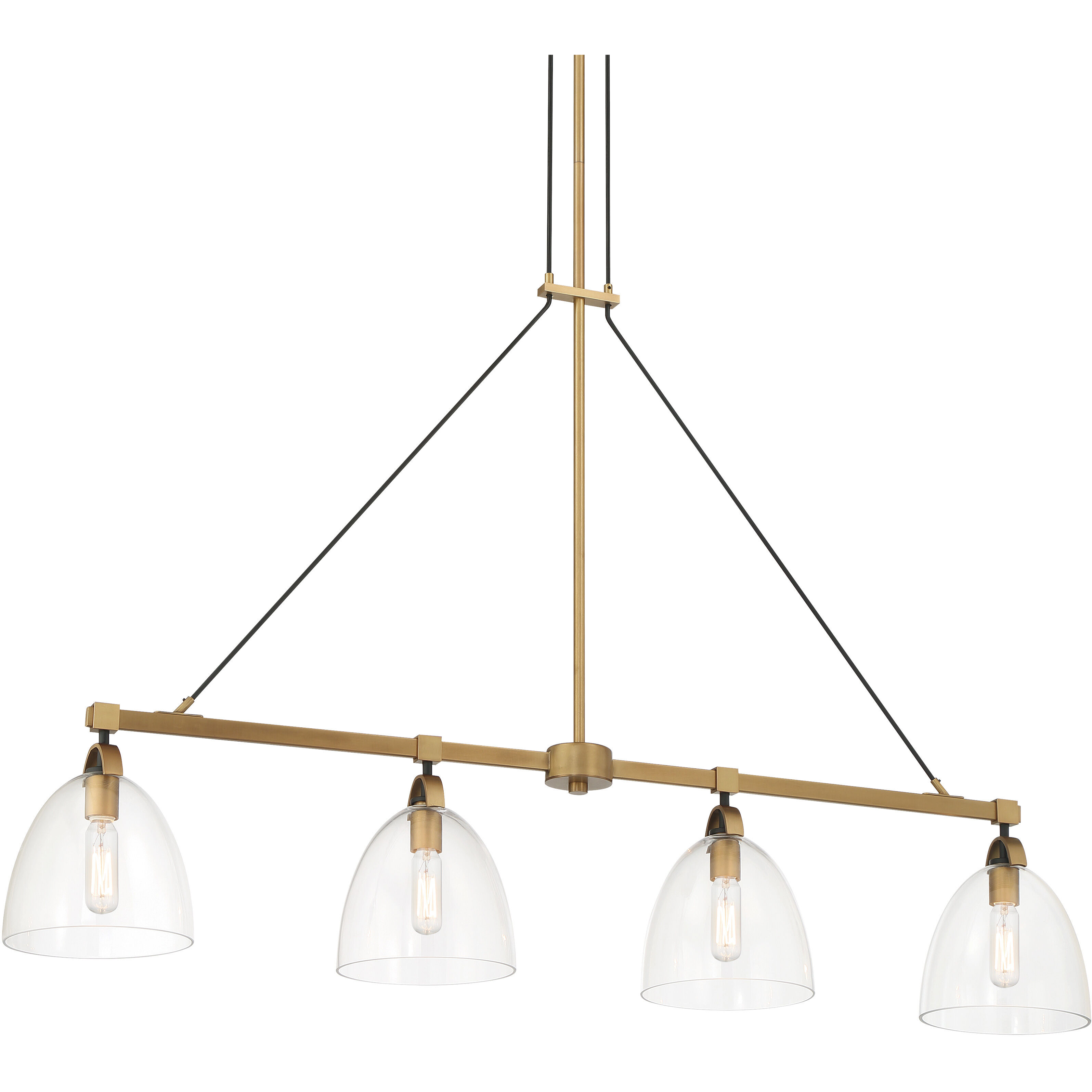 Sommersby Island Light Ceiling Light in Legacy Brass and Matte Coal
