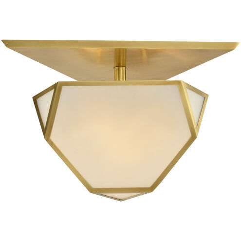 Moonbow 3 Light 20.75 inch Aged Brass Semi-Flush Mount Ceiling Light