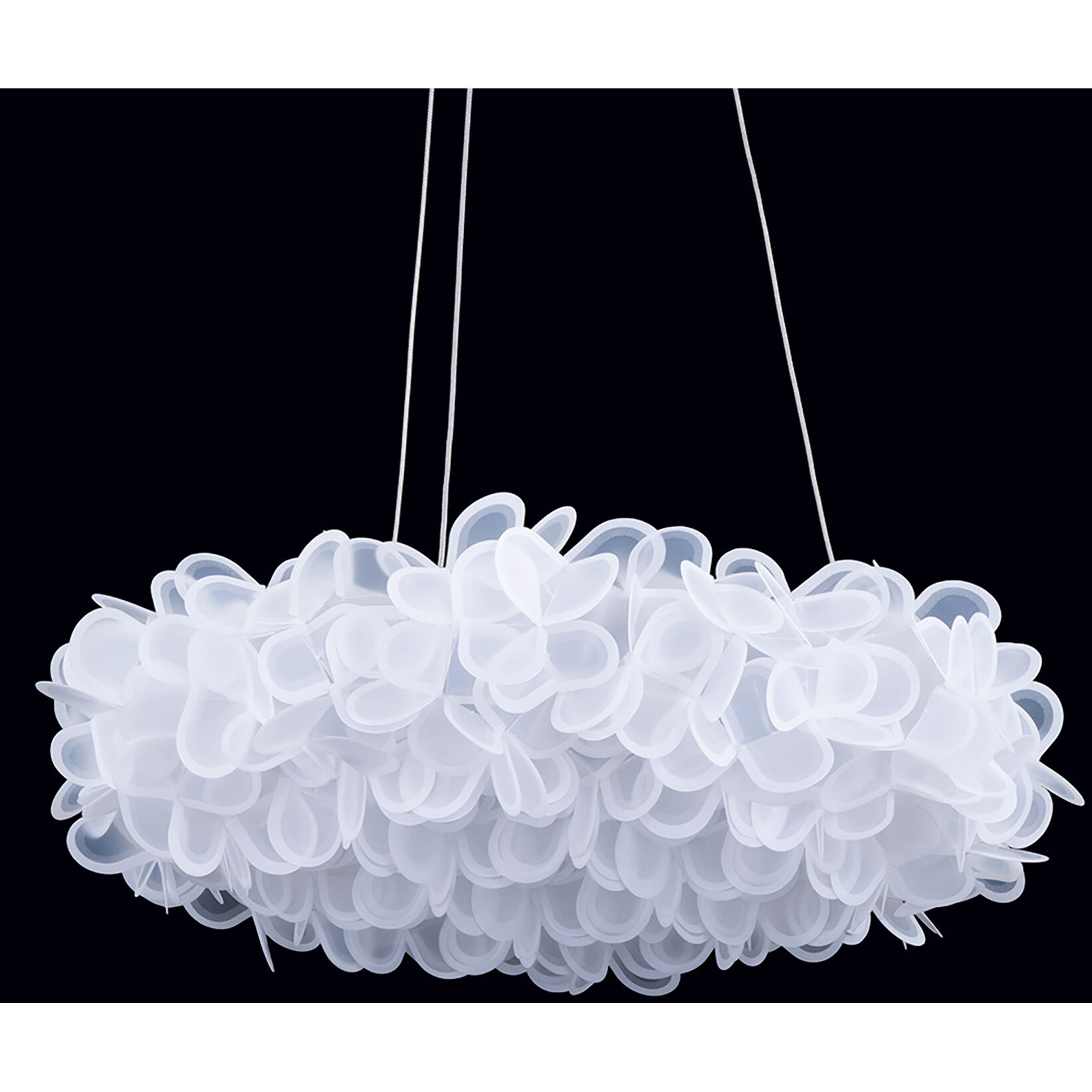 Fluffy LED 22.06 inch Brushed Nickel Pendant Ceiling Light in 22in