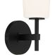 Colton Bath Sconce Wall Light in Black