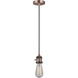 Franklin Restoration Bellmont LED 6.25 inch Antique Copper Mini Pendant Ceiling Light in Clear
