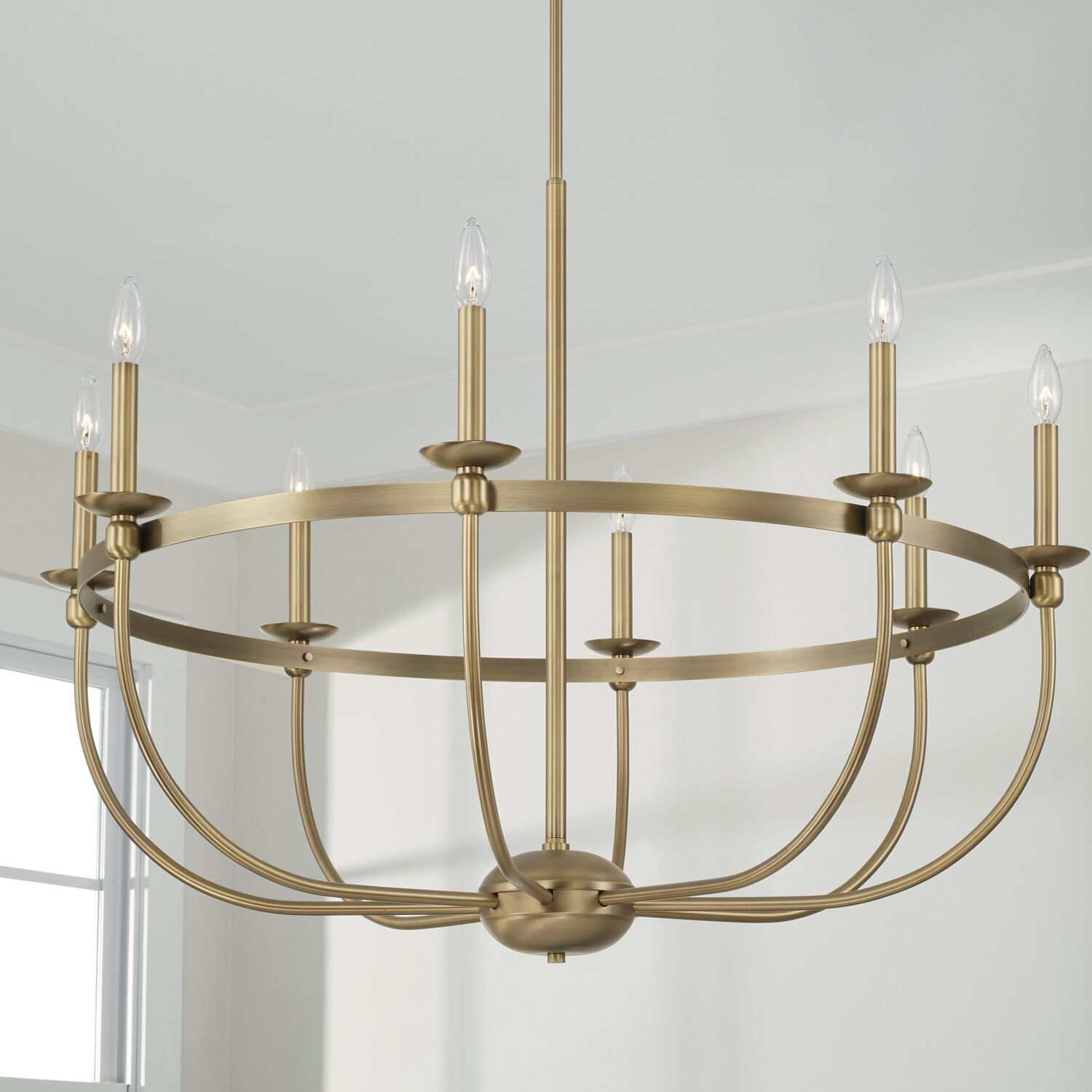Rylann 8 Light 38 inch Aged Brass Chandelier Ceiling Light