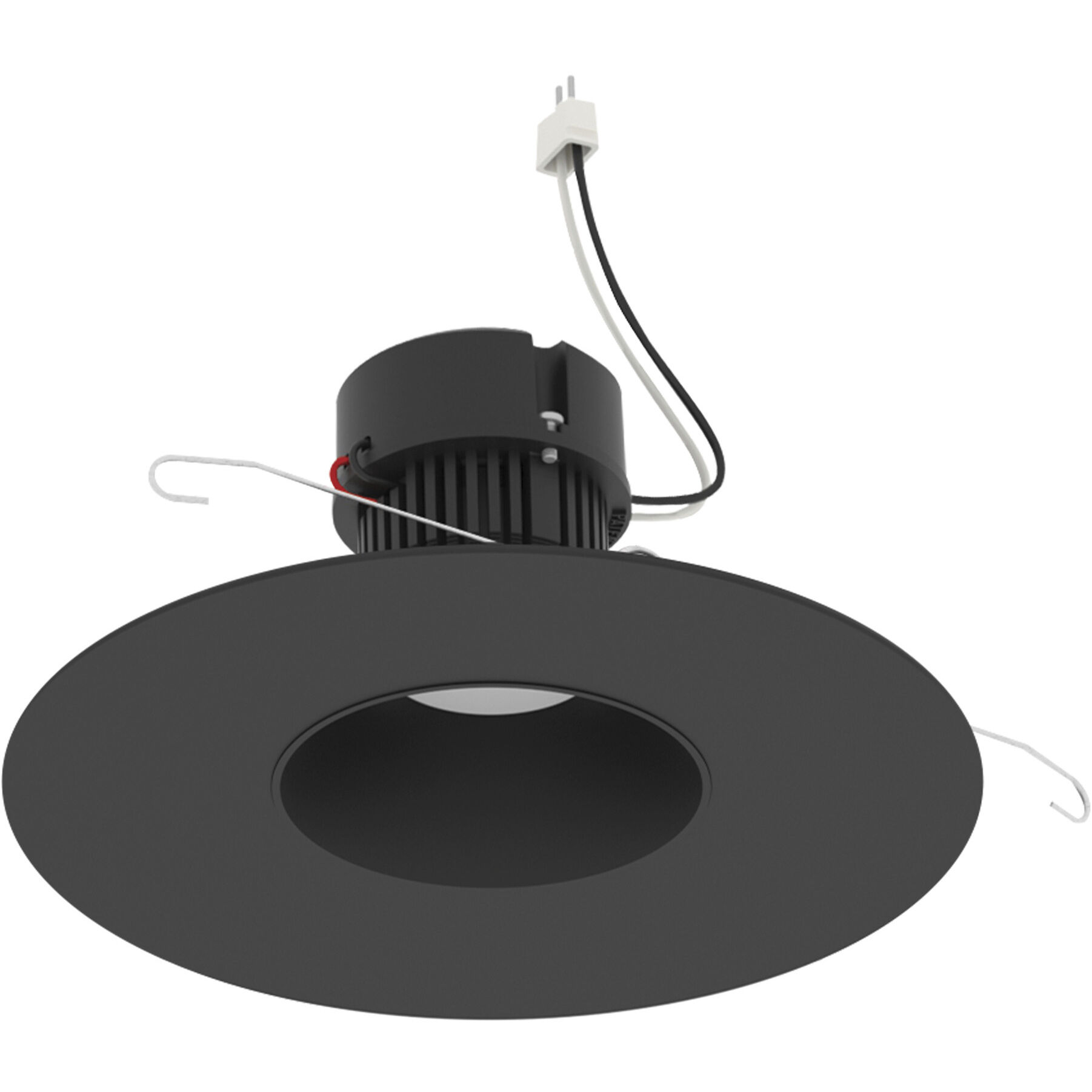 Pearl Black Reflector / Black Flange LED Round Retrofit Reflector in 2700K, 5"/6" Retrofit